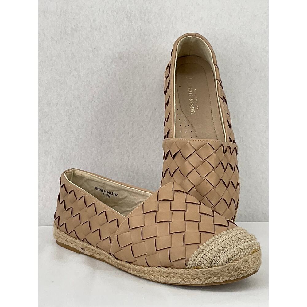 Alexis Bendel Khali Tan Woven Espadrilles Flats Slip On 7.5W